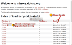 CrystalDiskInfo - Téléchargement depuis le FTP de l'auteur