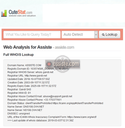CutStat (cutestat.com) Whois - Domain name search - recherches Whois
