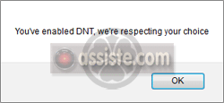 DNT - Do Not Track - Ce site prétend respecter votre souhait de ne pas être surveillé (pisté, espionné)