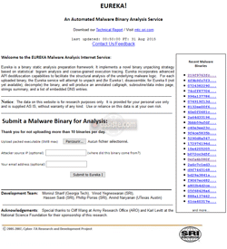 EUREKA Malware Analysis (cyber-ta.org) Analyse comportementale d'un objet numérique confiné dans un sandbox
