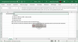 Excel - calcul de la clé de vérification d'un numéro de Sécurité Sociale (NIR)