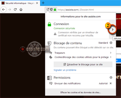 Firefox - Acceder aux informations du certificat SSL/TLS en l'absence de SSLeuth - étape 2