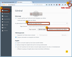 Firefox : Restaurer la page d'accueil par défaut (page de démarrage par défaut de Firefox)