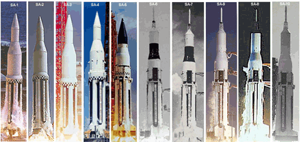Histoire des fusées - Les 10 fusées Saturn – SA-1 à SA-10