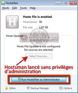 HostsMan - Utilisation