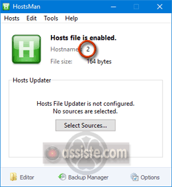 HostsMan - Insérer un nom de domaine dans hosts manuellement