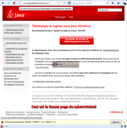 Fausse mise à jour de Java - Comparaison entre la vraie page d'Oracle et la fausse page du cybercriminel - Fausse page