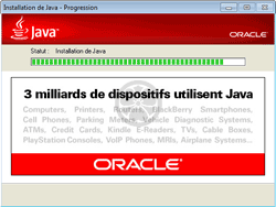Si Java est installé mais n'est pas à jour, accepter la mise à jour. Si Java n'est pas installé, l'installer.