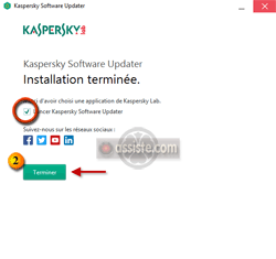 Kaspersky Software Updater - Lancement de la première exécution