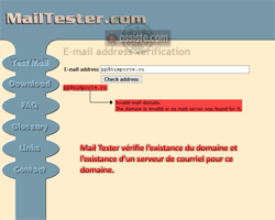 MailTester (mailtester.com) Validateur d'adresse Email — cette adresse courriel existe