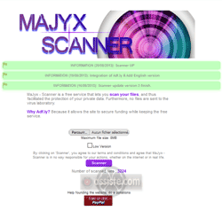 Majyx Scanner (majyx.net) Antivirus multimoteurs gratuits en ligne