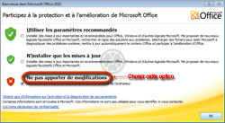 Microsoft Office Starter 2010 tente de vous faire peur en vous incitant à le laisser aller sur le Web. Il faut le lui interdire et bloquer tous ses processus dans le pare-feu.