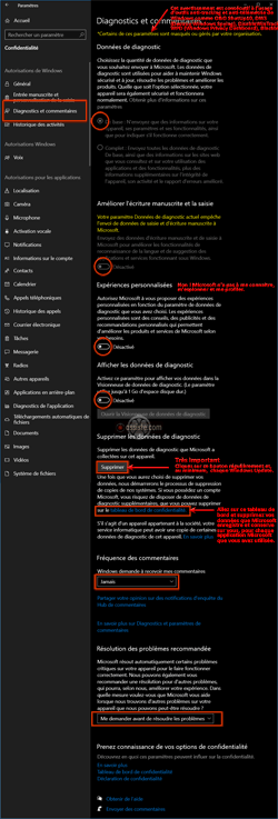 Paramètres de confidentialité Windows - étape 04