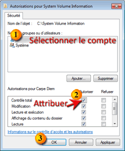 Microsoft Windows - Comment entrer dans « Système Volume Information » (SVI) sous Windows Vista, 7, 8, 8.1, 10