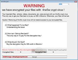 Décrypter/déchiffrer gratuitement le ransomware/cryptoware 4rw5w