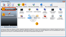 Revo Uninstaller - Accès à une sélection d'outils Windows