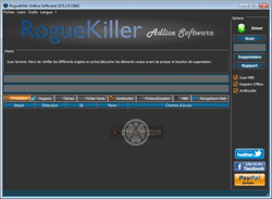 RogueKiller - Onglet Processus
