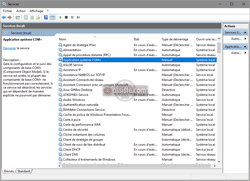 Présence du Service Windows « COMSysApp » (« Application système COM+ ») dans le Registre Windows