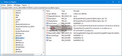 Présence du Service Windows « BthAvctpSvc » (« Service AVCTP ») dans le Registre Windows