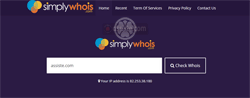 Simplywhois (simplywhois.com) Whois - Domain name search - recherches Whois