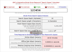 Test de solidité du mot de passe imbécile le plus utilisé au monde « 123456 »