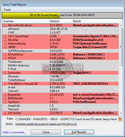 VT Hash Check récupère les résultats d'analyses des 60 antivirus de VirusTotal