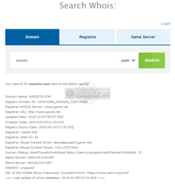 Verisign (verisign.com) Whois - Domain name search - recherches Whois