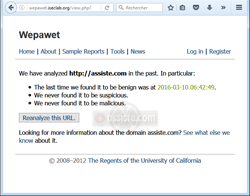 Wepawet (wepawet.cs.ucsb.edu) Analyse comportementale d'un objet numérique confiné dans un sandbox