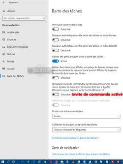Windows - Paramètres - activer « Invite de commande » par défaut