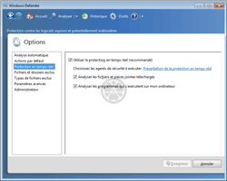 Windows Defender - Paramétrage du fonctionnement en temps réel (On-Access)