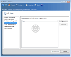 Windows Defender - Exclure certains dossiers ou fichiers à ne pas analyser (peut faire gagner un peu de temps mais pas recommandé)