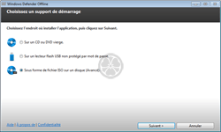 "Windows Defender Offline" (WDO) - Choisir le téléchargement sous la forme ISO (Live CD)