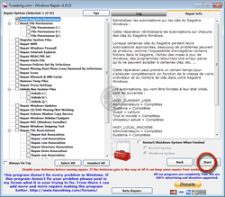 Windows Repair (All In One) - Réinitialisation des permissions sur les clés du Registre Windows