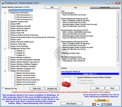Windows Repair (All In One) - Réinitialisation des permissions sur les clés du Registre Windows
