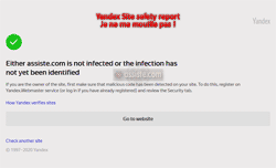 Yandex Safe Browsing - Web-réputation d'un site Web