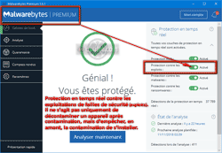 Malwarebytes - Paramétrage - Protection en temps réel contre les exploits