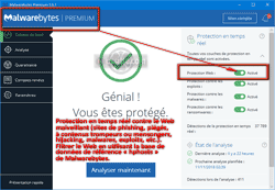 Malwarebytes - Paramétrage - Protection en temps réel de la navigation sur le Web