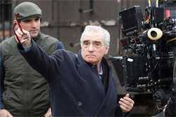 Martin Scorsese sur le tournage d'Hugo Cabret